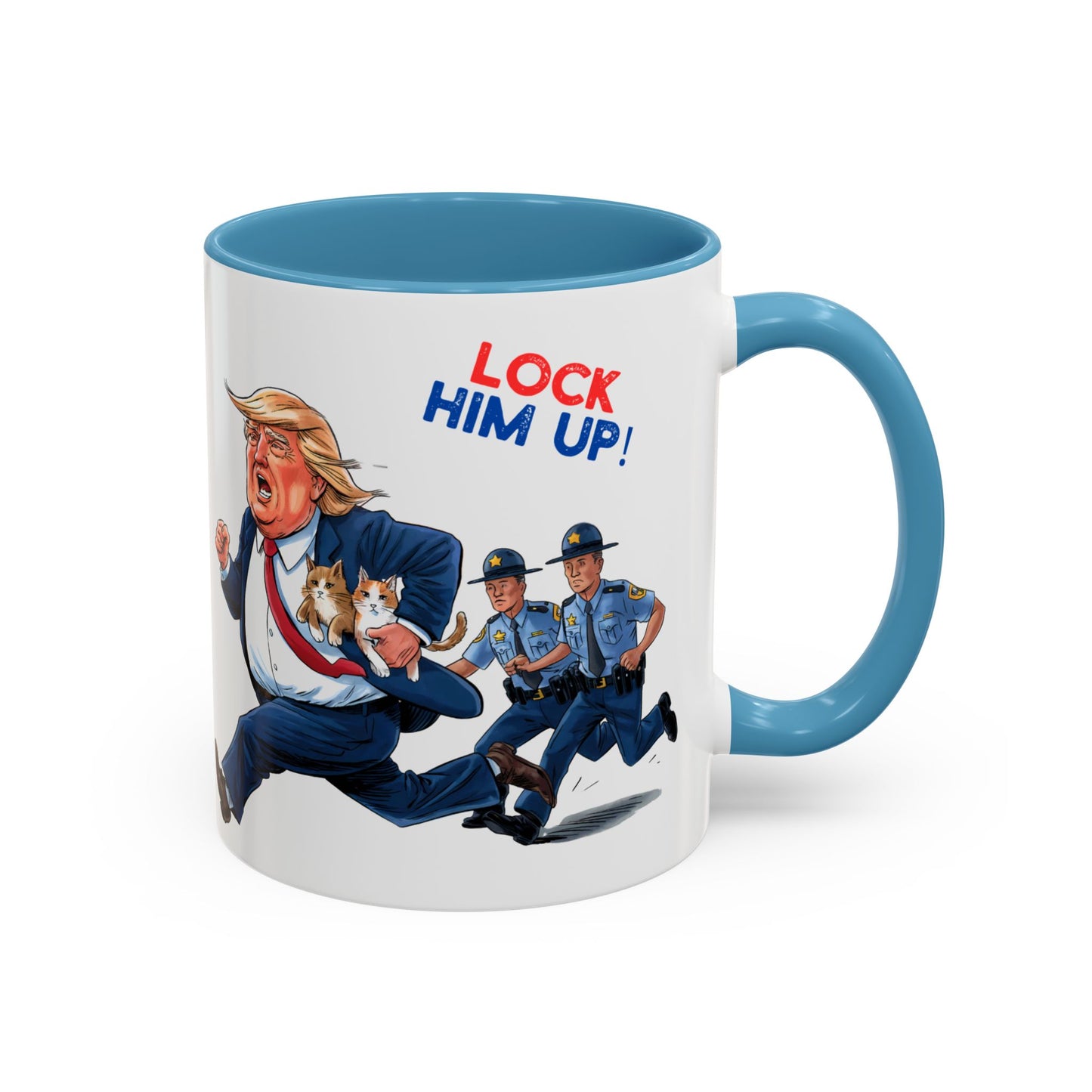 Donald Trump, Lock Him UP, Funny Mug, Perfect Gift For Politics, Humor, Elections, friends, Pet Lover, Dad, American, Coffee Lovers, Tea