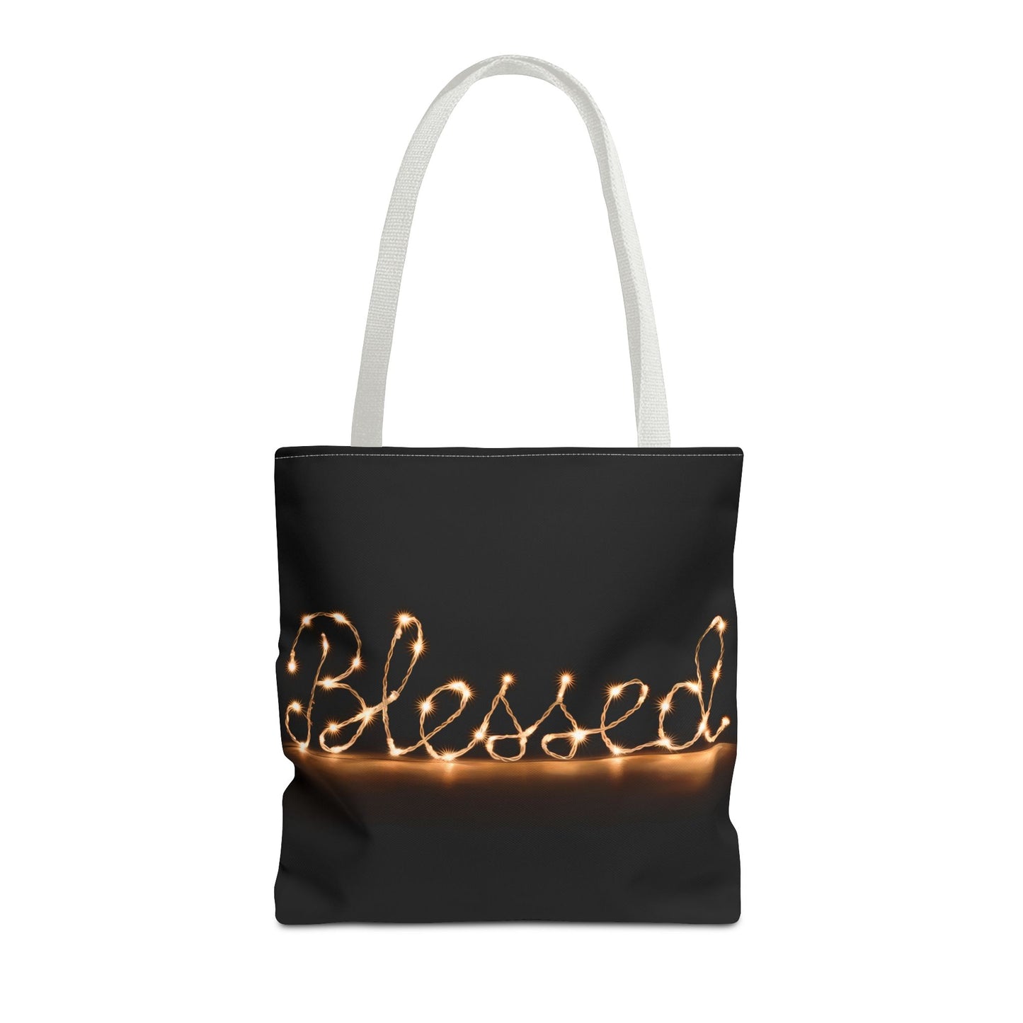 Blessed, Tote Bag, Inspirational, Decorative bag, Stylish, Gift Idea, Gift for her, Illuminated, Gratitude Gift, Perfect Gift, Holiday Gift