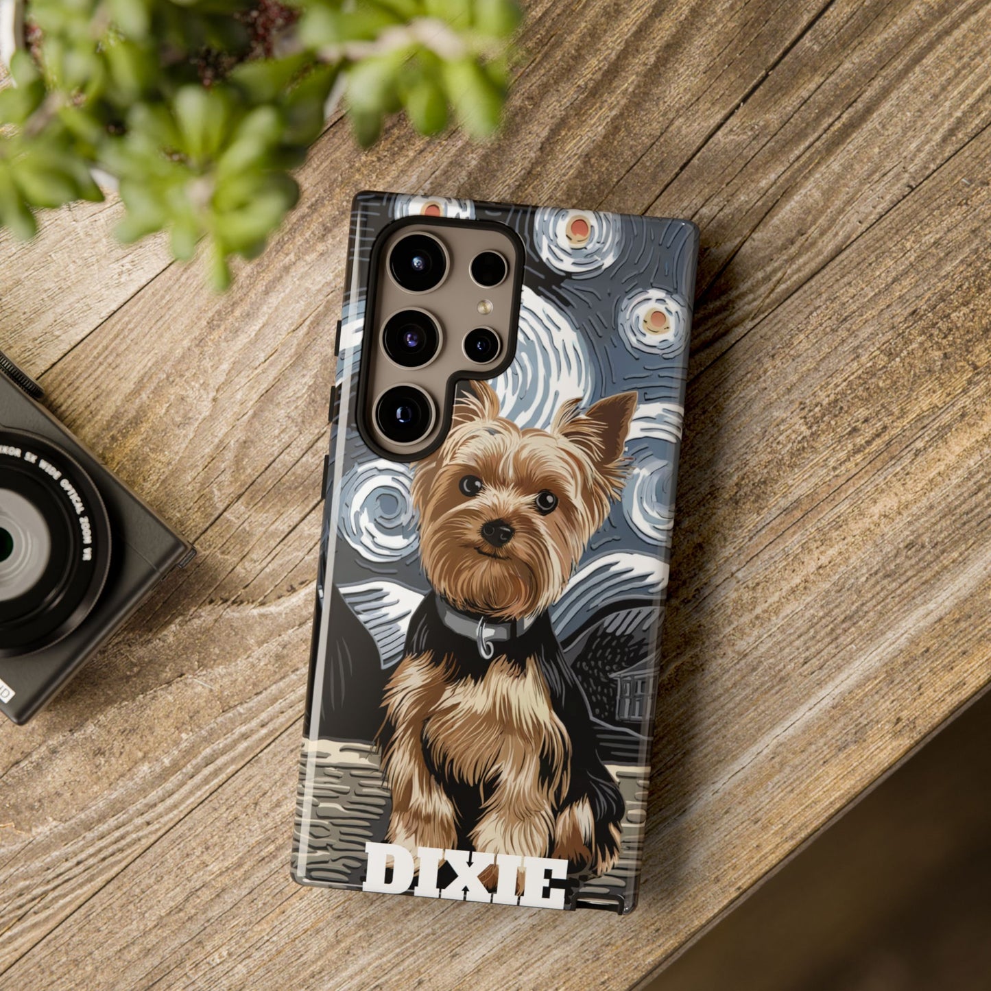 IPhone, Galaxy, Pixel, Custom Phone Case, Yorkshire Terrier , Starry Night, Personalized Dog Lover Gift, Perfect Gift, pet owner, art lovers