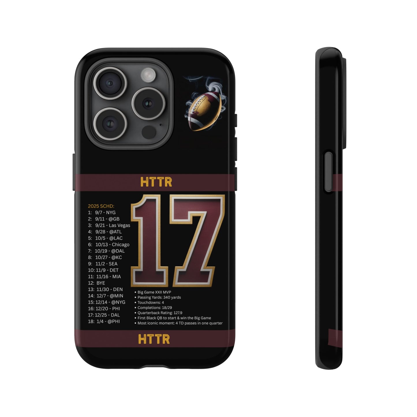 Washington Football Tough Cell Phone Case Cover for Apple iPhone Samsung Galaxy, Google Pixel, Sports Lover Gift, Team Spirit Accessory, Unique Phone Cover, Game Day Case Design, Retro Legends DC Sports HTTR Fan Merchandise