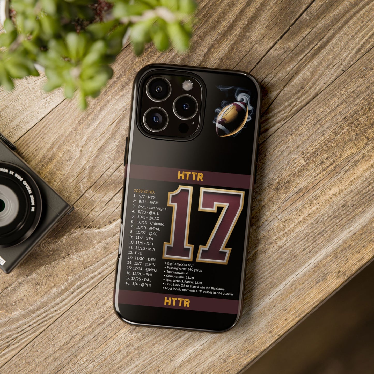 Washington Football Tough Cell Phone Case Cover for Apple iPhone Samsung Galaxy, Google Pixel, Sports Lover Gift, Team Spirit Accessory, Unique Phone Cover, Game Day Case Design, Retro Legends DC Sports HTTR Fan Merchandise