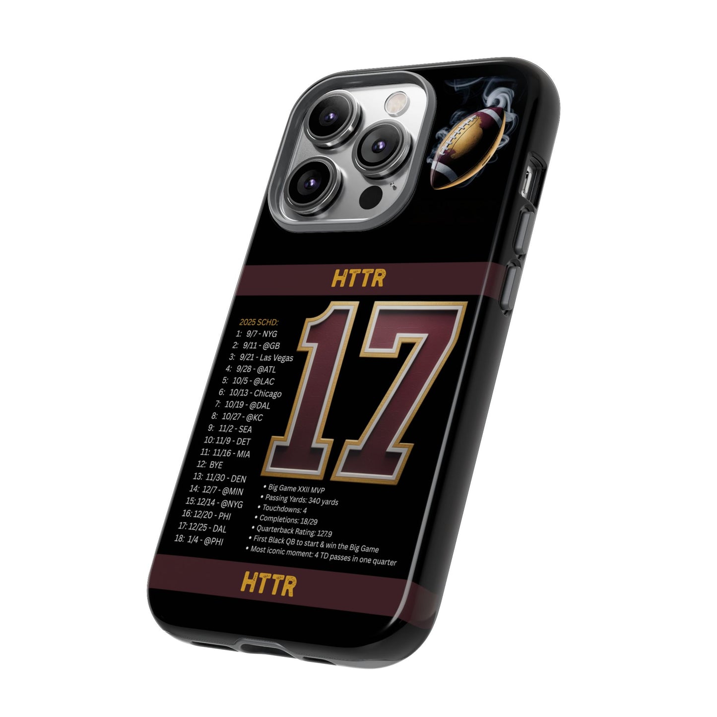 Washington Football Tough Cell Phone Case Cover for Apple iPhone Samsung Galaxy, Google Pixel, Sports Lover Gift, Team Spirit Accessory, Unique Phone Cover, Game Day Case Design, Retro Legends DC Sports HTTR Fan Merchandise