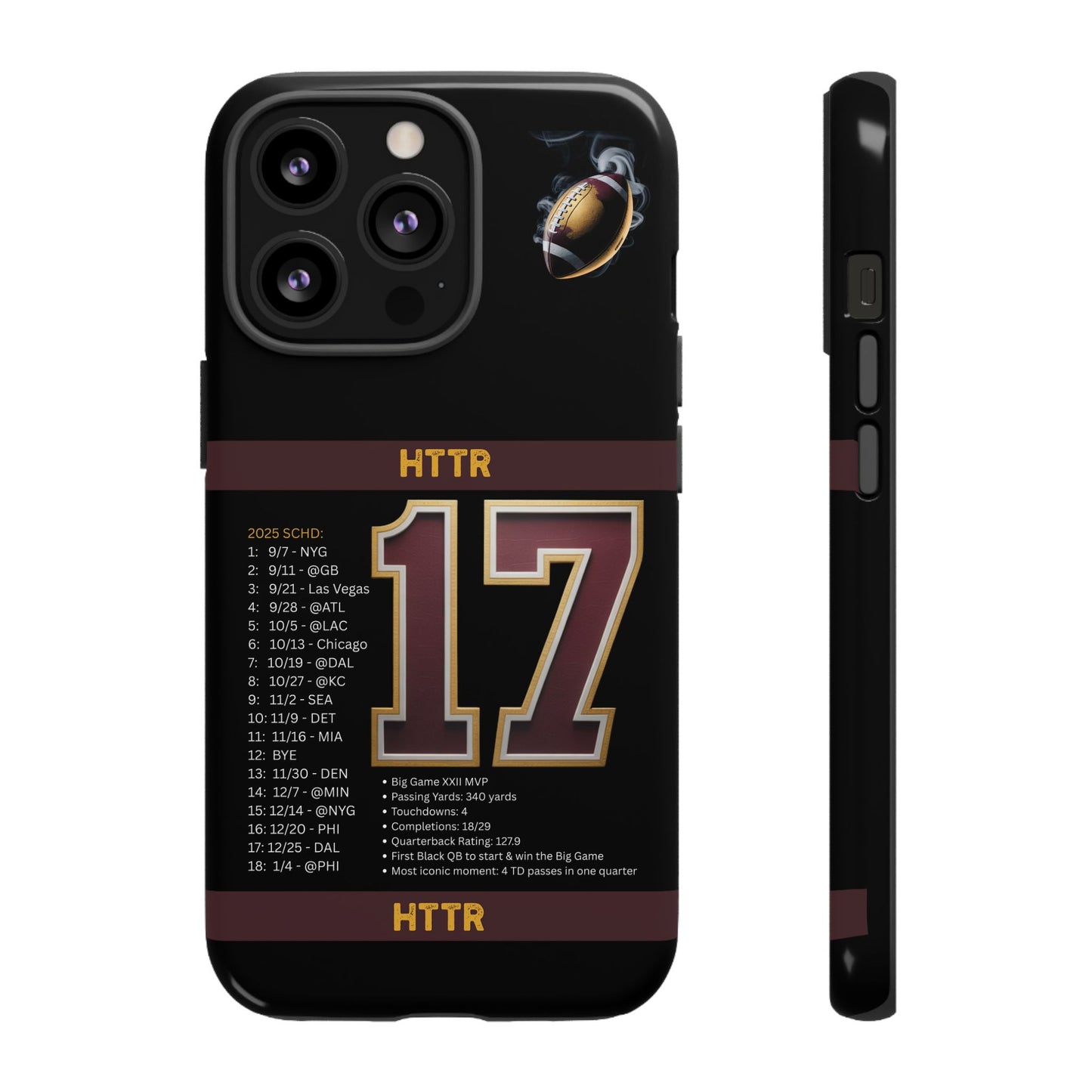 Washington Football Tough Cell Phone Case Cover for Apple iPhone Samsung Galaxy, Google Pixel, Sports Lover Gift, Team Spirit Accessory, Unique Phone Cover, Game Day Case Design, Retro Legends DC Sports HTTR Fan Merchandise