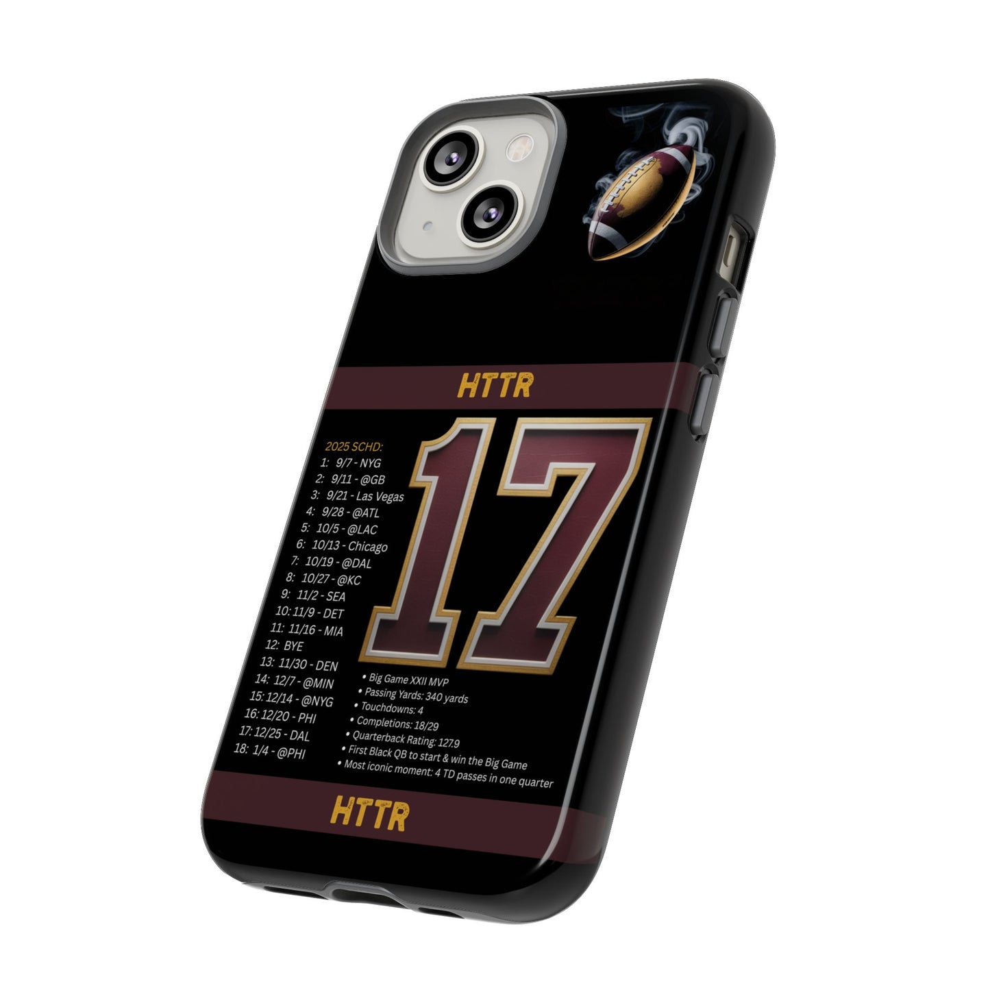Washington Football Tough Cell Phone Case Cover for Apple iPhone Samsung Galaxy, Google Pixel, Sports Lover Gift, Team Spirit Accessory, Unique Phone Cover, Game Day Case Design, Retro Legends DC Sports HTTR Fan Merchandise