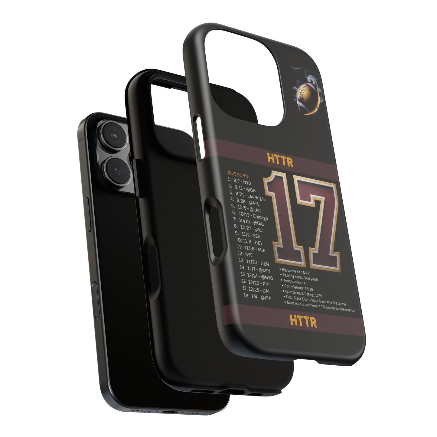 Washington Football Tough Cell Phone Case Cover for Apple iPhone Samsung Galaxy, Google Pixel, Sports Lover Gift, Team Spirit Accessory, Unique Phone Cover, Game Day Case Design, Retro Legends DC Sports HTTR Fan Merchandise