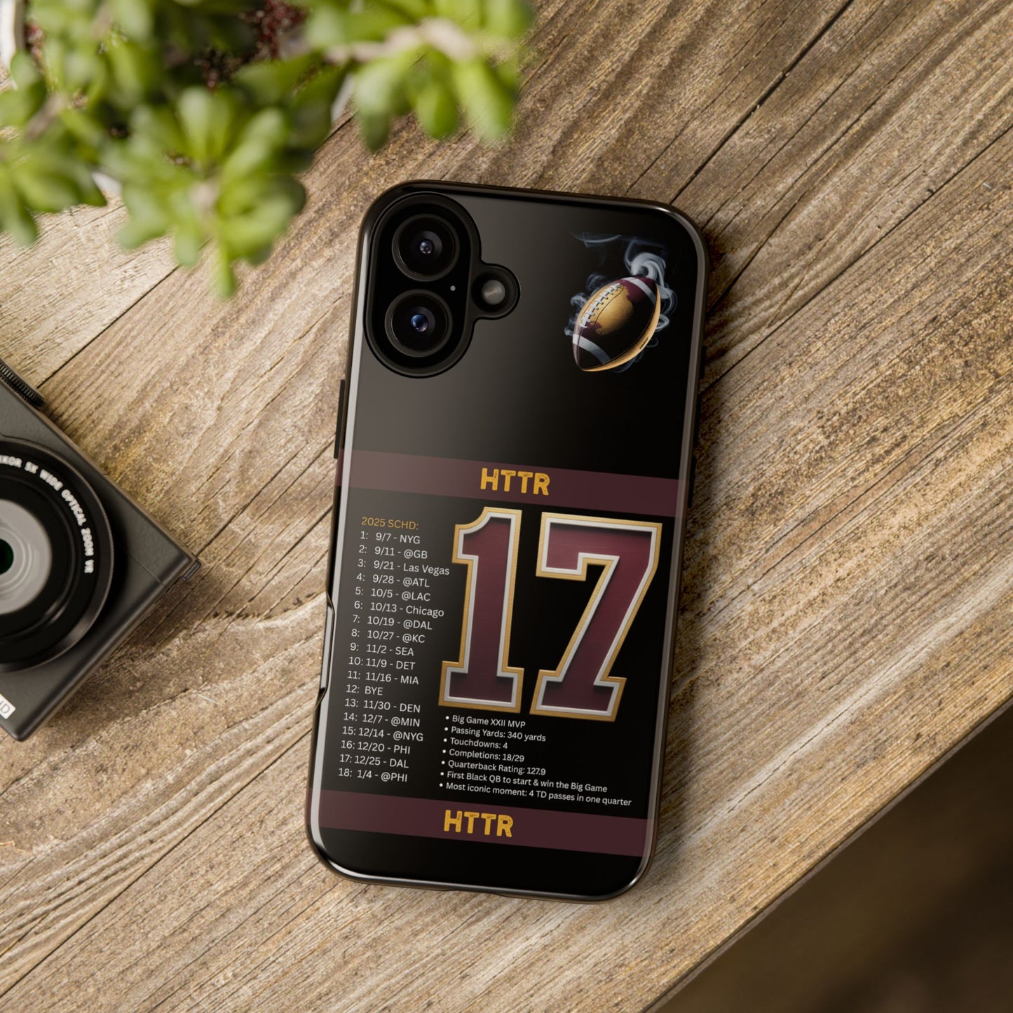 Washington Football Tough Cell Phone Case Cover for Apple iPhone Samsung Galaxy, Google Pixel, Sports Lover Gift, Team Spirit Accessory, Unique Phone Cover, Game Day Case Design, Retro Legends DC Sports HTTR Fan Merchandise