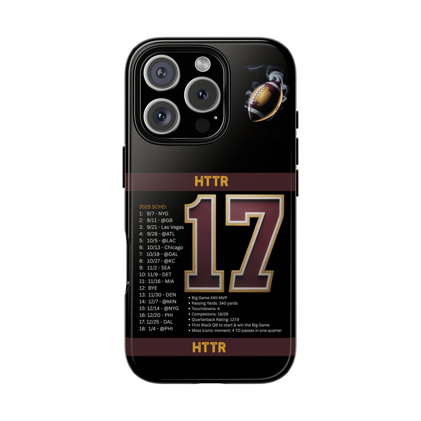 Washington Football Tough Cell Phone Case Cover for Apple iPhone Samsung Galaxy, Google Pixel, Sports Lover Gift, Team Spirit Accessory, Unique Phone Cover, Game Day Case Design, Retro Legends DC Sports HTTR Fan Merchandise