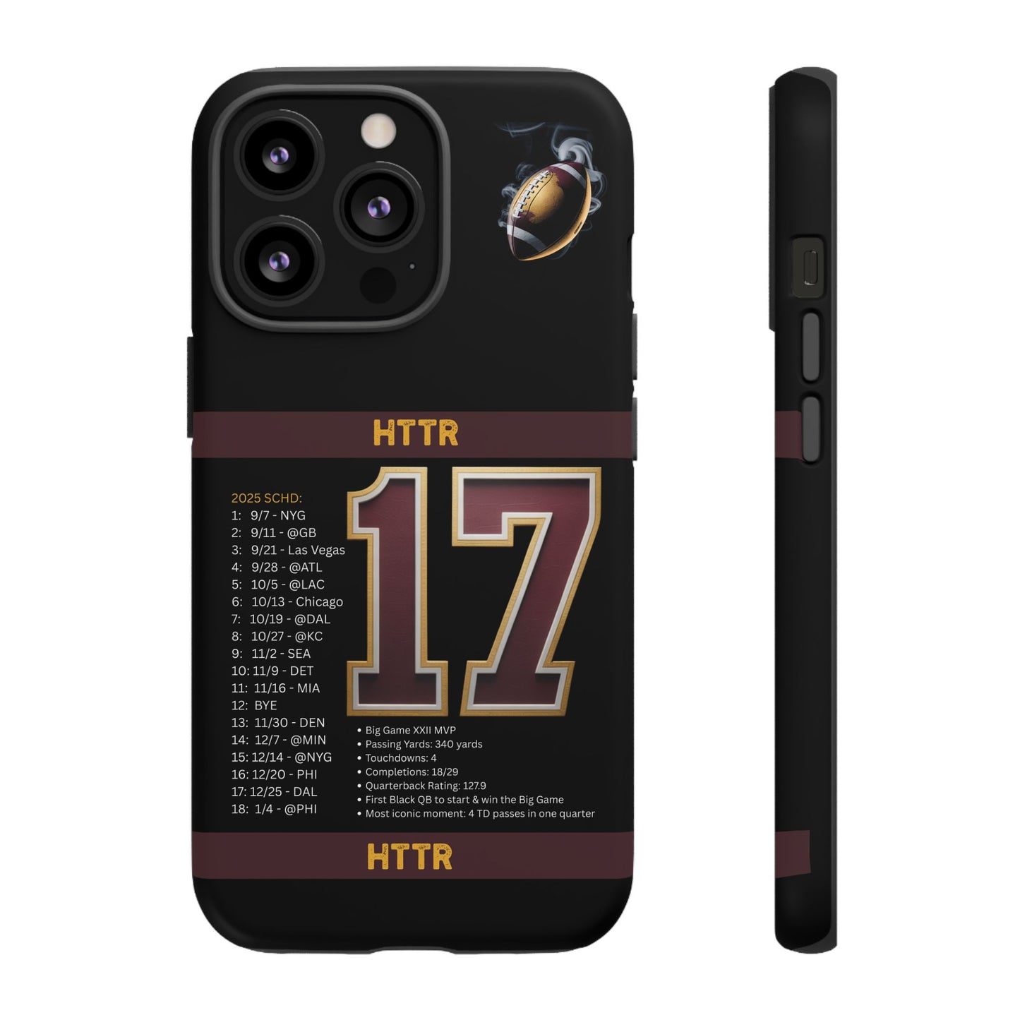 Washington Football Tough Cell Phone Case Cover for Apple iPhone Samsung Galaxy, Google Pixel, Sports Lover Gift, Team Spirit Accessory, Unique Phone Cover, Game Day Case Design, Retro Legends DC Sports HTTR Fan Merchandise