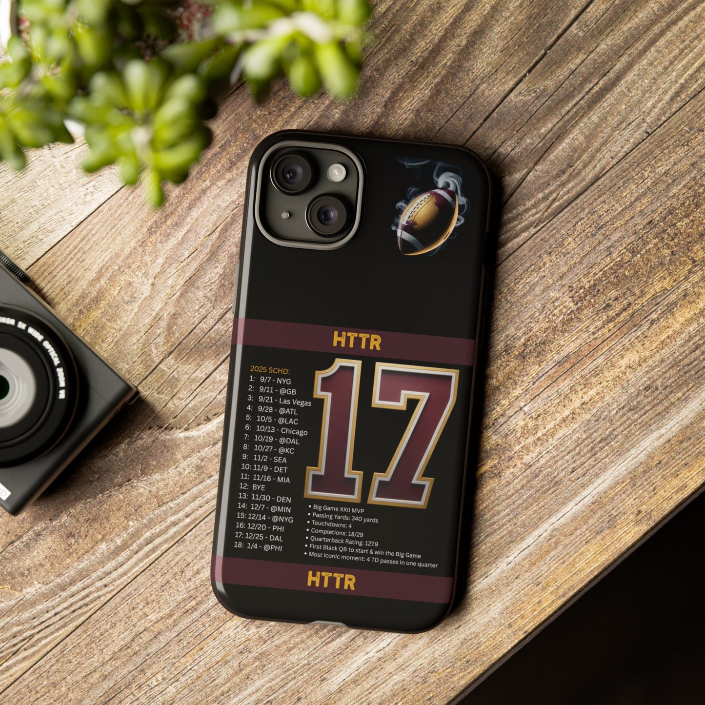 Washington Football Tough Cell Phone Case Cover for Apple iPhone Samsung Galaxy, Google Pixel, Sports Lover Gift, Team Spirit Accessory, Unique Phone Cover, Game Day Case Design, Retro Legends DC Sports HTTR Fan Merchandise