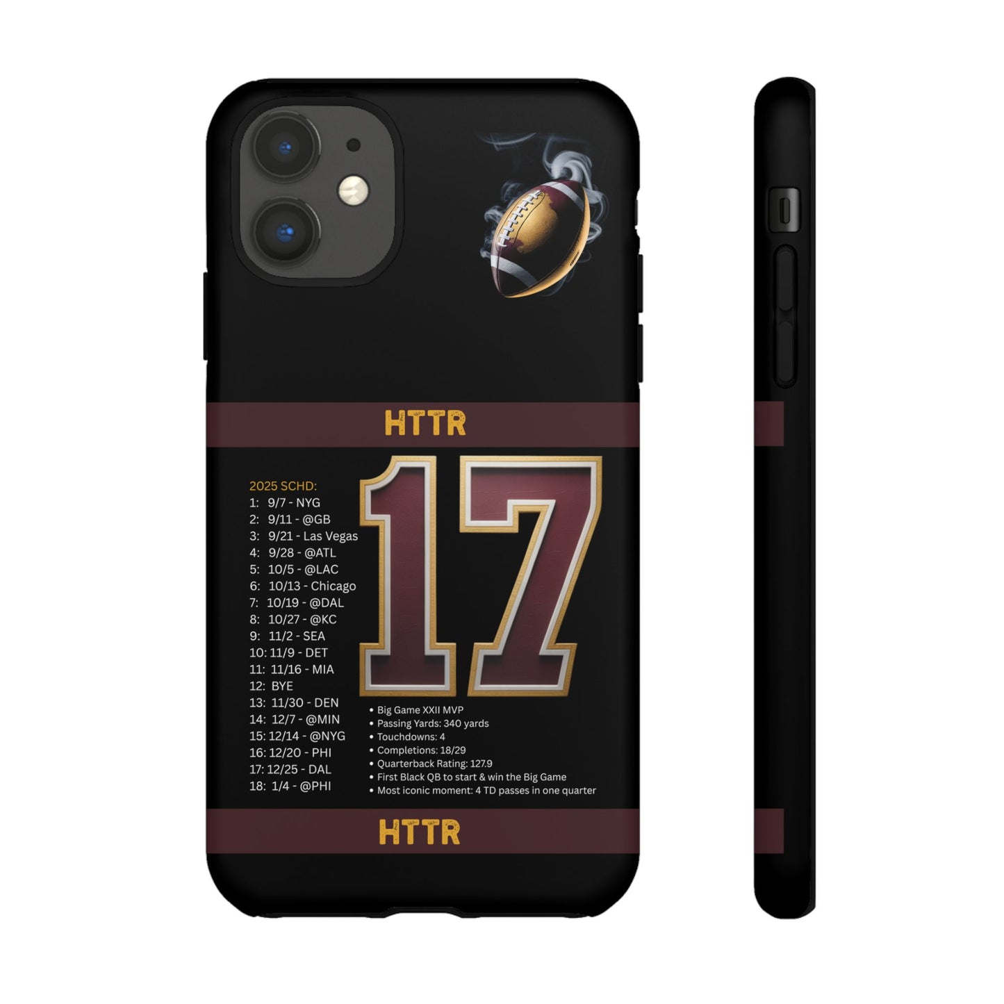 Washington Football Tough Cell Phone Case Cover for Apple iPhone Samsung Galaxy, Google Pixel, Sports Lover Gift, Team Spirit Accessory, Unique Phone Cover, Game Day Case Design, Retro Legends DC Sports HTTR Fan Merchandise