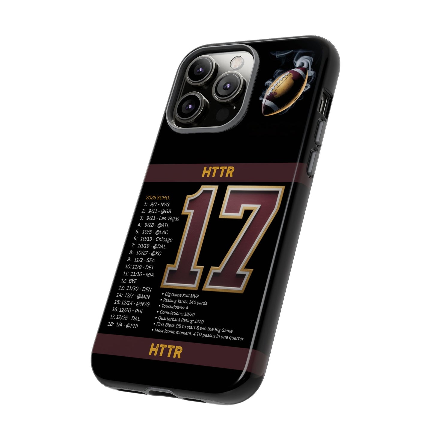Washington Football Tough Cell Phone Case Cover for Apple iPhone Samsung Galaxy, Google Pixel, Sports Lover Gift, Team Spirit Accessory, Unique Phone Cover, Game Day Case Design, Retro Legends DC Sports HTTR Fan Merchandise