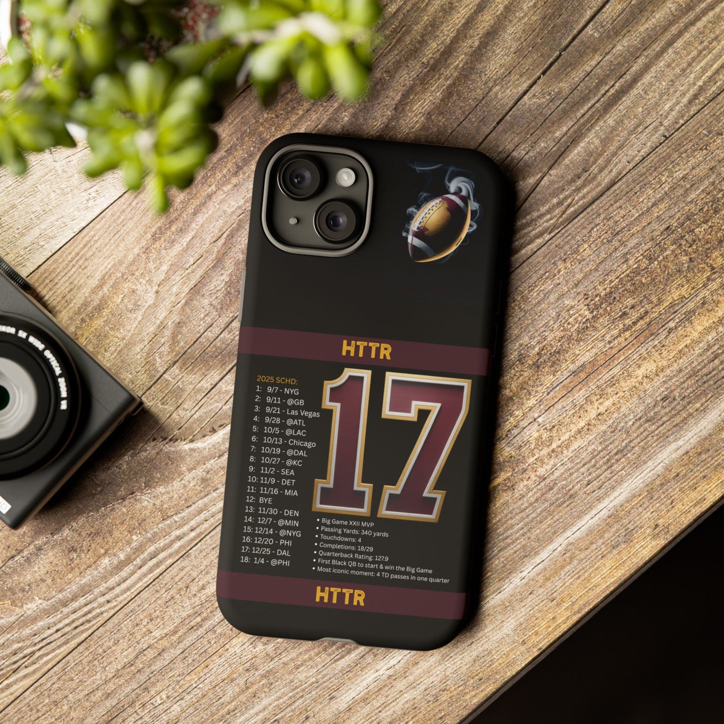 Washington Football Tough Cell Phone Case Cover for Apple iPhone Samsung Galaxy, Google Pixel, Sports Lover Gift, Team Spirit Accessory, Unique Phone Cover, Game Day Case Design, Retro Legends DC Sports HTTR Fan Merchandise