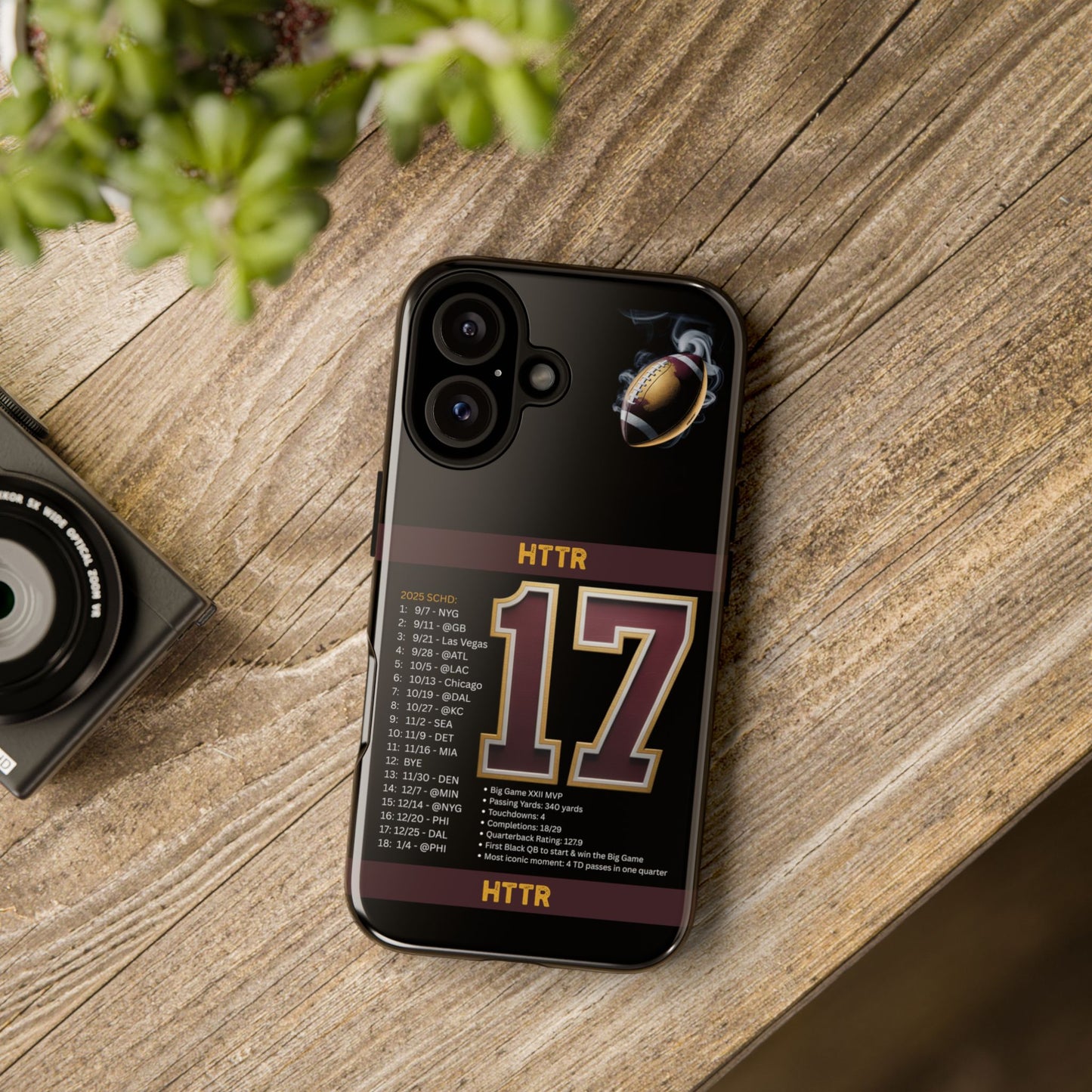 Washington Football Tough Cell Phone Case Cover for Apple iPhone Samsung Galaxy, Google Pixel, Sports Lover Gift, Team Spirit Accessory, Unique Phone Cover, Game Day Case Design, Retro Legends DC Sports HTTR Fan Merchandise