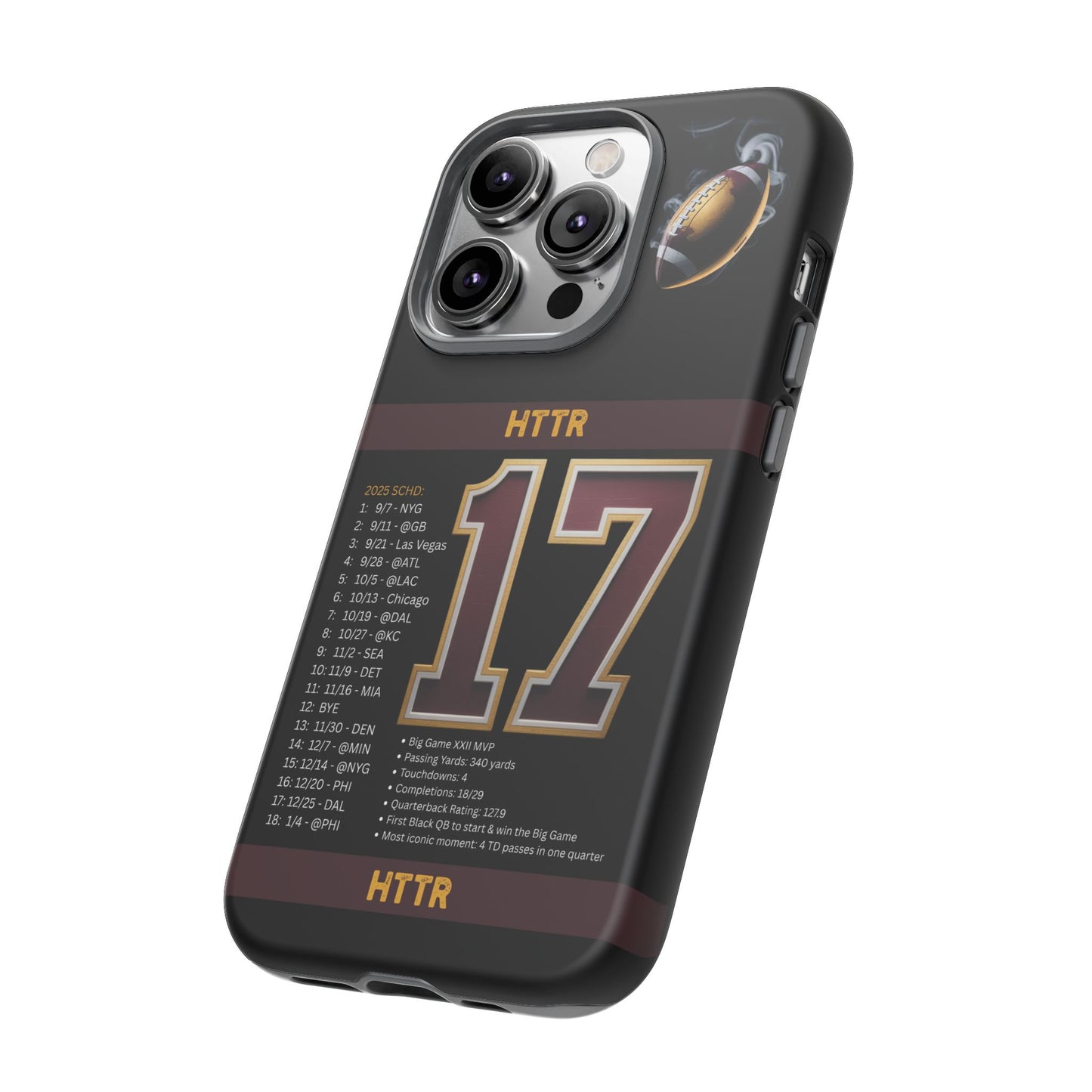 Washington Football Tough Cell Phone Case Cover for Apple iPhone Samsung Galaxy, Google Pixel, Sports Lover Gift, Team Spirit Accessory, Unique Phone Cover, Game Day Case Design, Retro Legends DC Sports HTTR Fan Merchandise