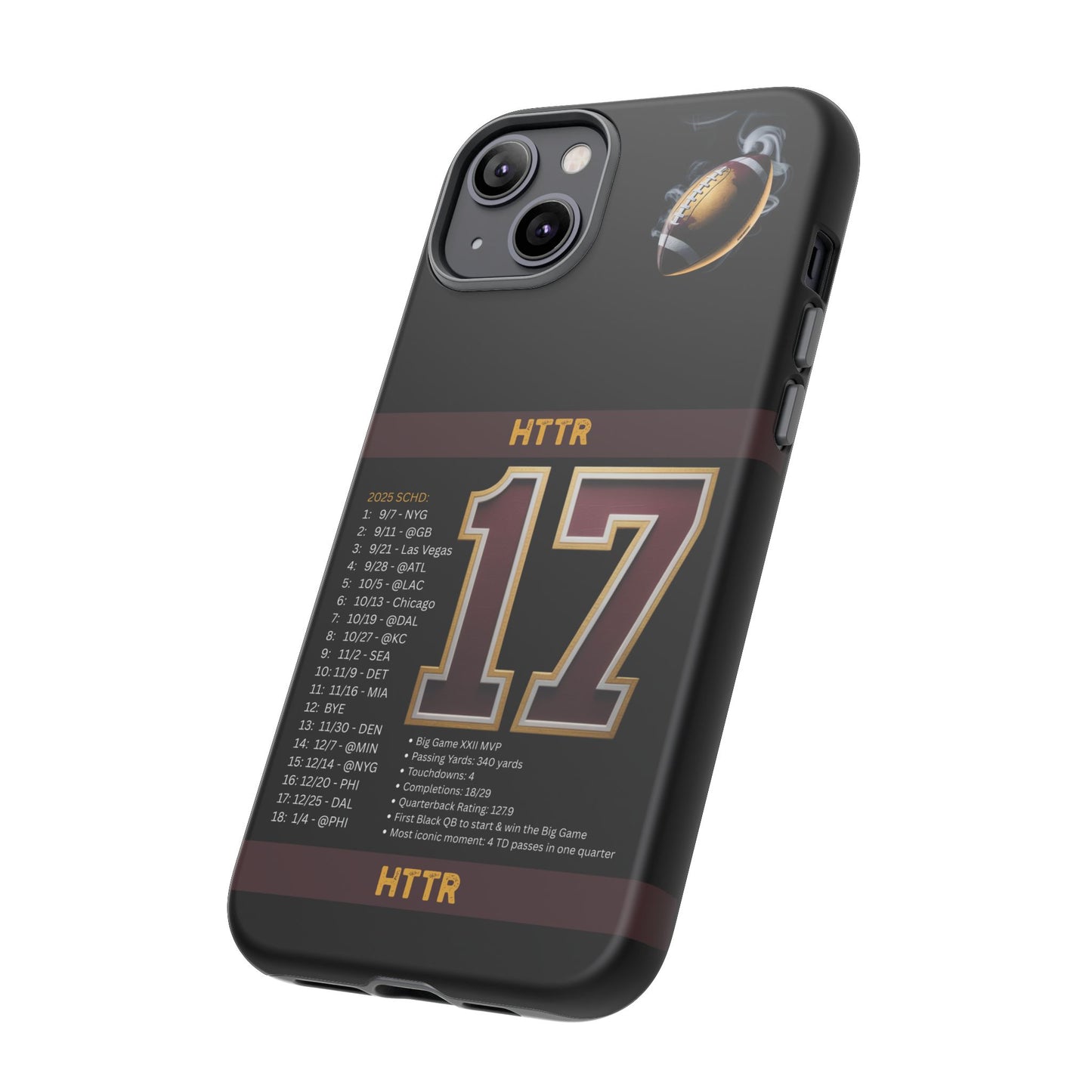 Washington Football Tough Cell Phone Case Cover for Apple iPhone Samsung Galaxy, Google Pixel, Sports Lover Gift, Team Spirit Accessory, Unique Phone Cover, Game Day Case Design, Retro Legends DC Sports HTTR Fan Merchandise