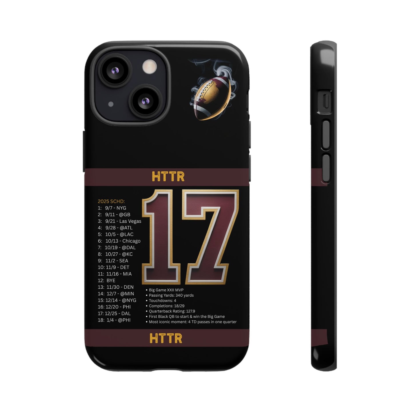 Washington Football Tough Cell Phone Case Cover for Apple iPhone Samsung Galaxy, Google Pixel, Sports Lover Gift, Team Spirit Accessory, Unique Phone Cover, Game Day Case Design, Retro Legends DC Sports HTTR Fan Merchandise