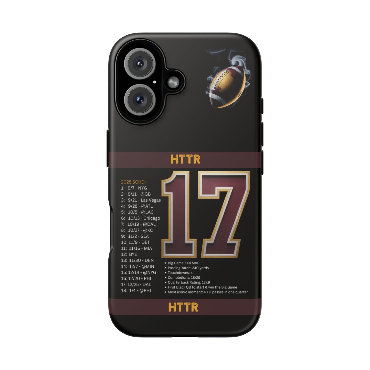 Washington Football Tough Cell Phone Case Cover for Apple iPhone Samsung Galaxy, Google Pixel, Sports Lover Gift, Team Spirit Accessory, Unique Phone Cover, Game Day Case Design, Retro Legends DC Sports HTTR Fan Merchandise