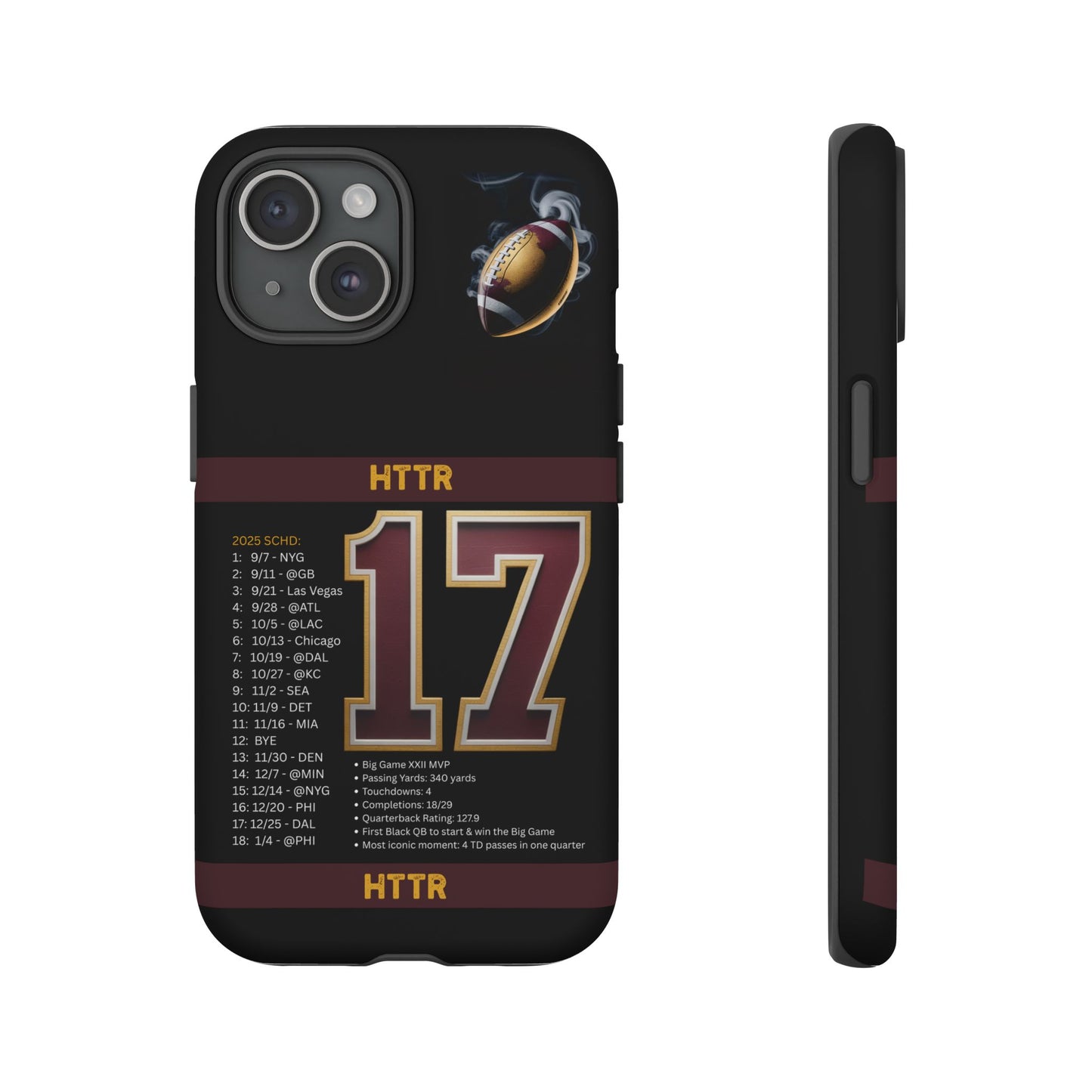 Washington Football Tough Cell Phone Case Cover for Apple iPhone Samsung Galaxy, Google Pixel, Sports Lover Gift, Team Spirit Accessory, Unique Phone Cover, Game Day Case Design, Retro Legends DC Sports HTTR Fan Merchandise