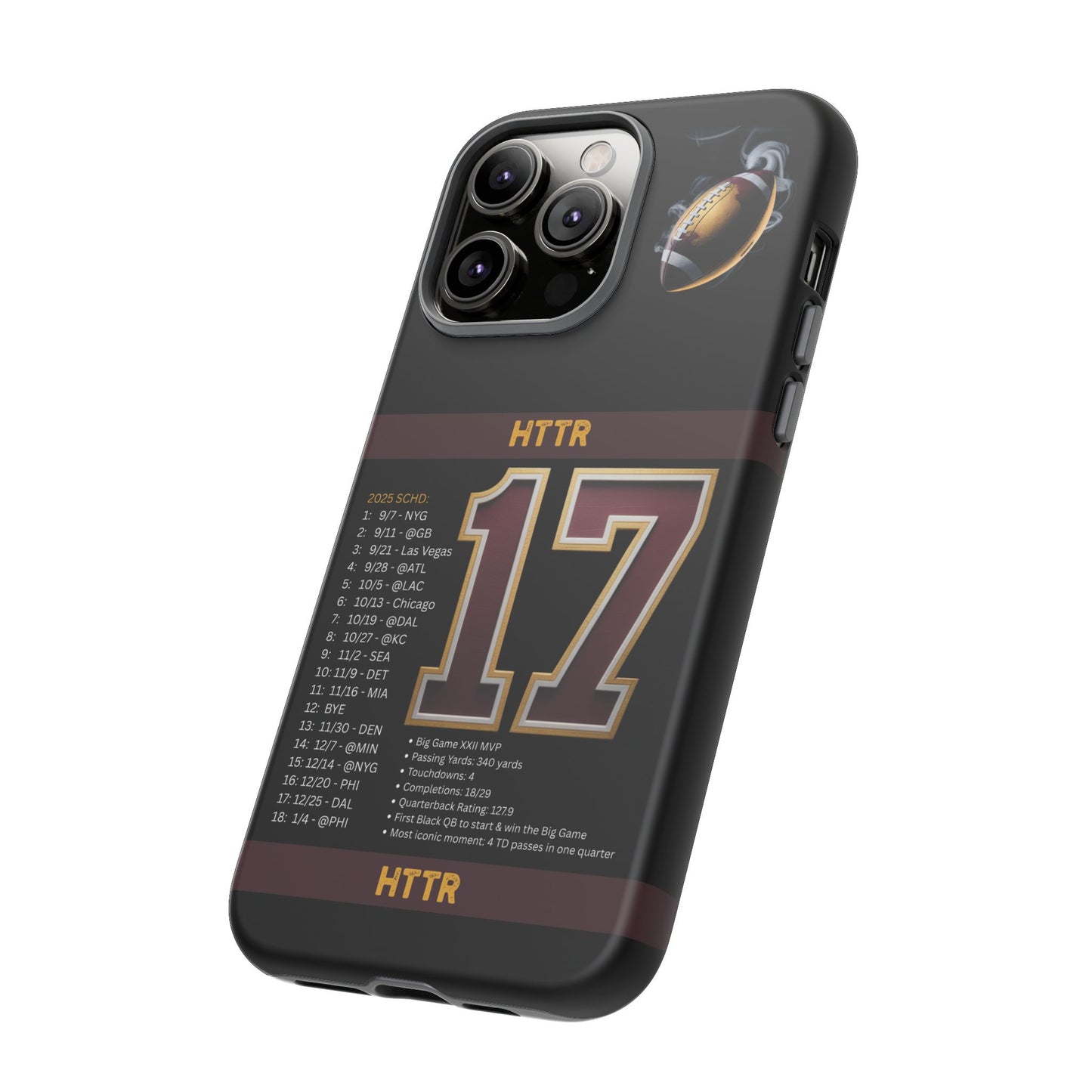 Washington Football Tough Cell Phone Case Cover for Apple iPhone Samsung Galaxy, Google Pixel, Sports Lover Gift, Team Spirit Accessory, Unique Phone Cover, Game Day Case Design, Retro Legends DC Sports HTTR Fan Merchandise