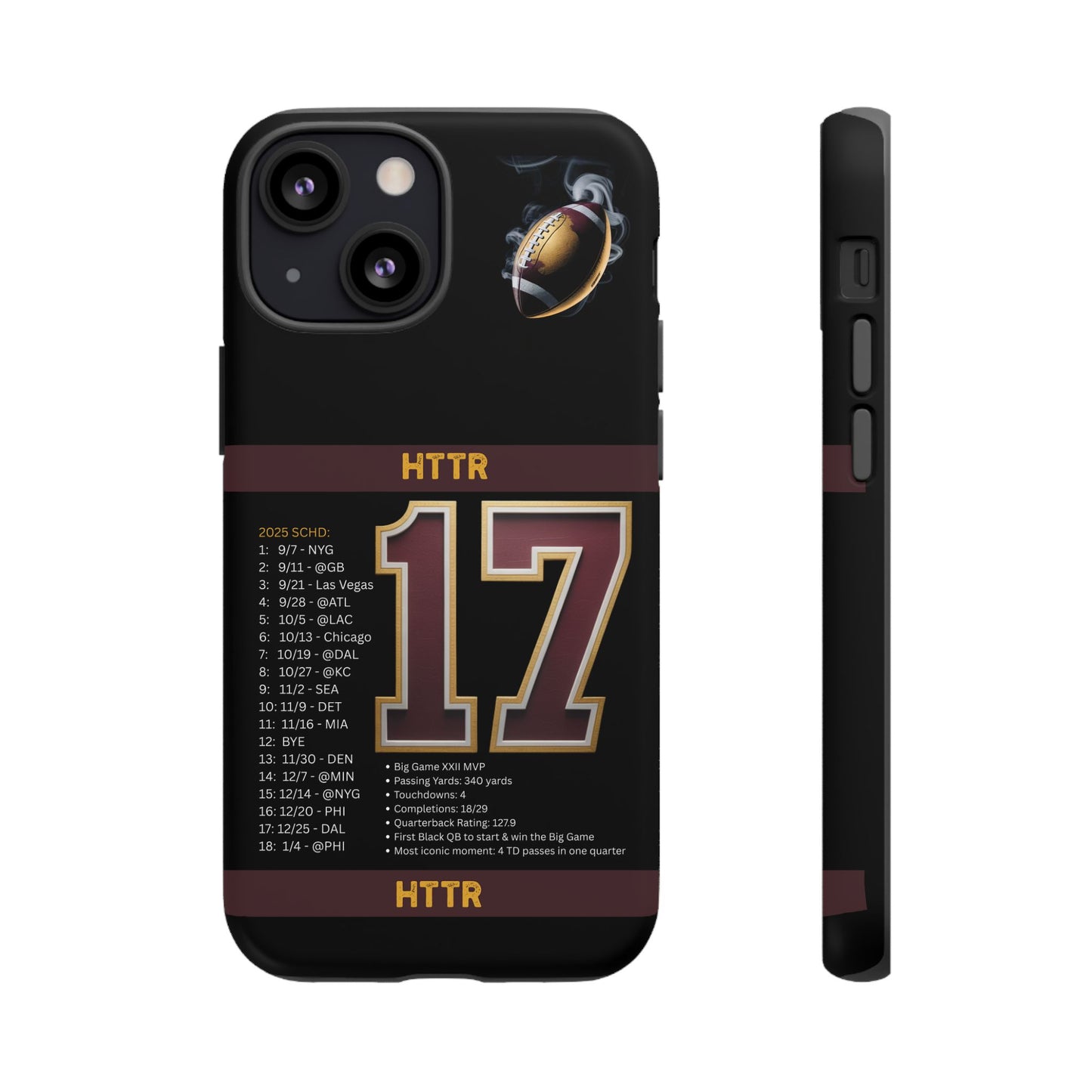 Washington Football Tough Cell Phone Case Cover for Apple iPhone Samsung Galaxy, Google Pixel, Sports Lover Gift, Team Spirit Accessory, Unique Phone Cover, Game Day Case Design, Retro Legends DC Sports HTTR Fan Merchandise
