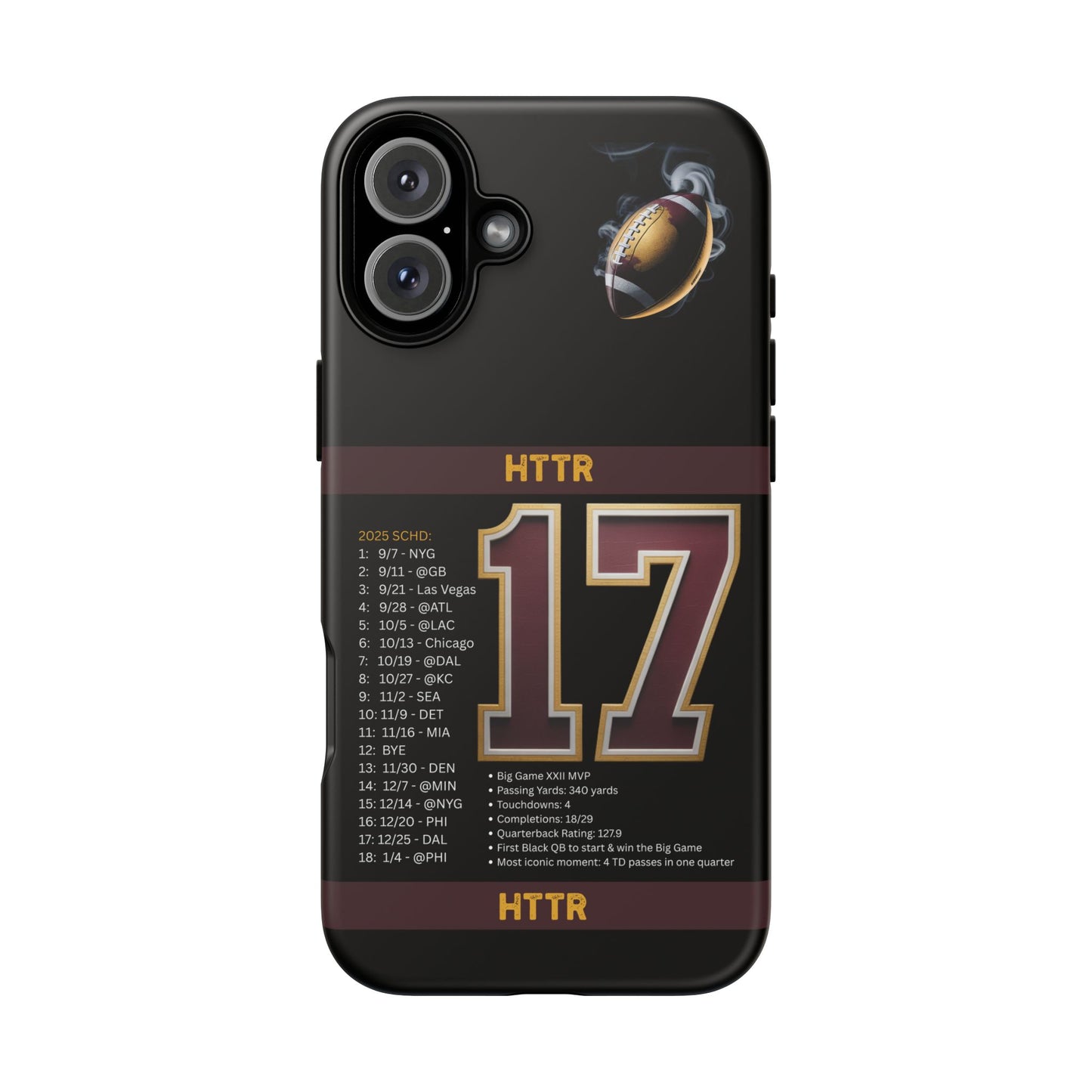 Washington Football Tough Cell Phone Case Cover for Apple iPhone Samsung Galaxy, Google Pixel, Sports Lover Gift, Team Spirit Accessory, Unique Phone Cover, Game Day Case Design, Retro Legends DC Sports HTTR Fan Merchandise