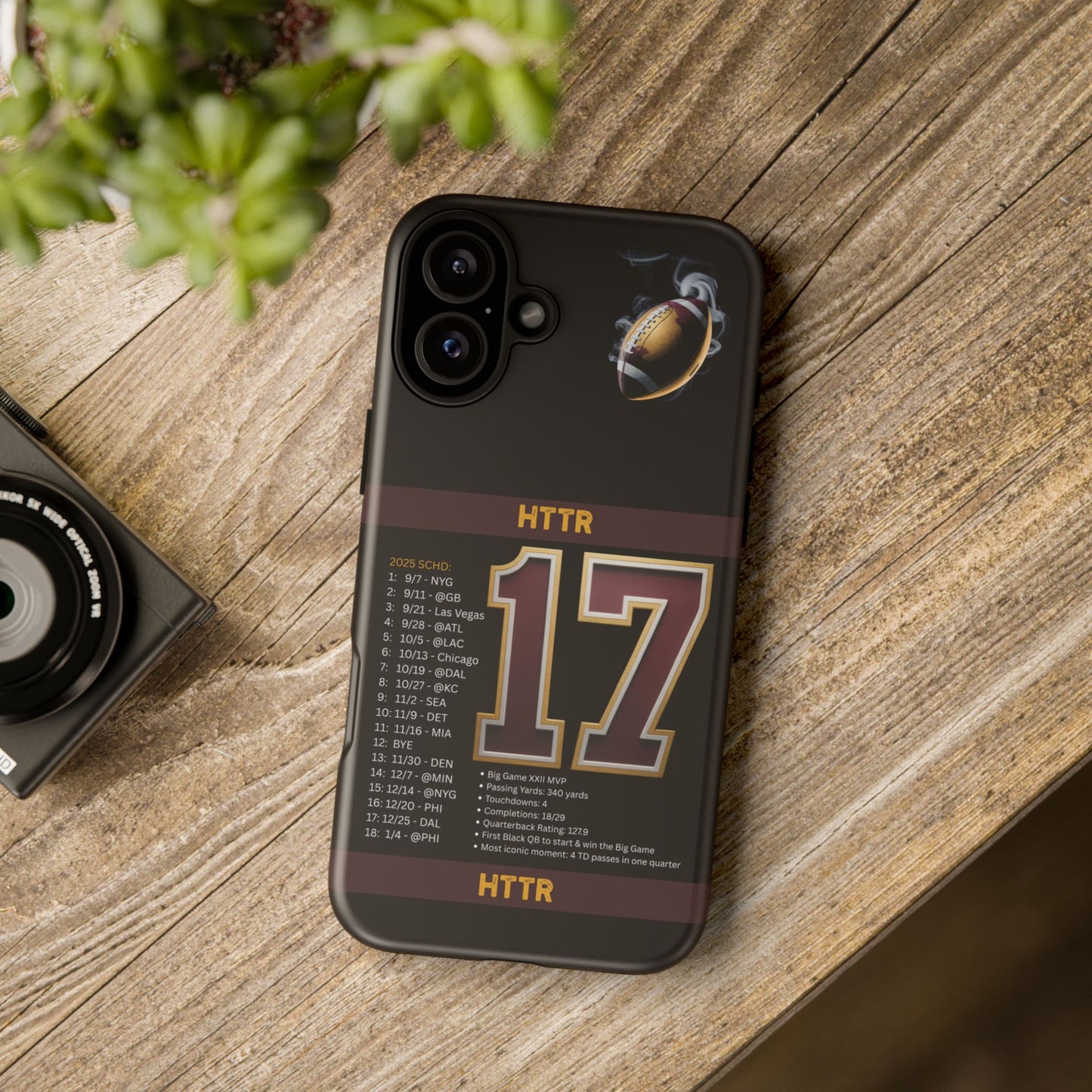 Washington Football Tough Cell Phone Case Cover for Apple iPhone Samsung Galaxy, Google Pixel, Sports Lover Gift, Team Spirit Accessory, Unique Phone Cover, Game Day Case Design, Retro Legends DC Sports HTTR Fan Merchandise