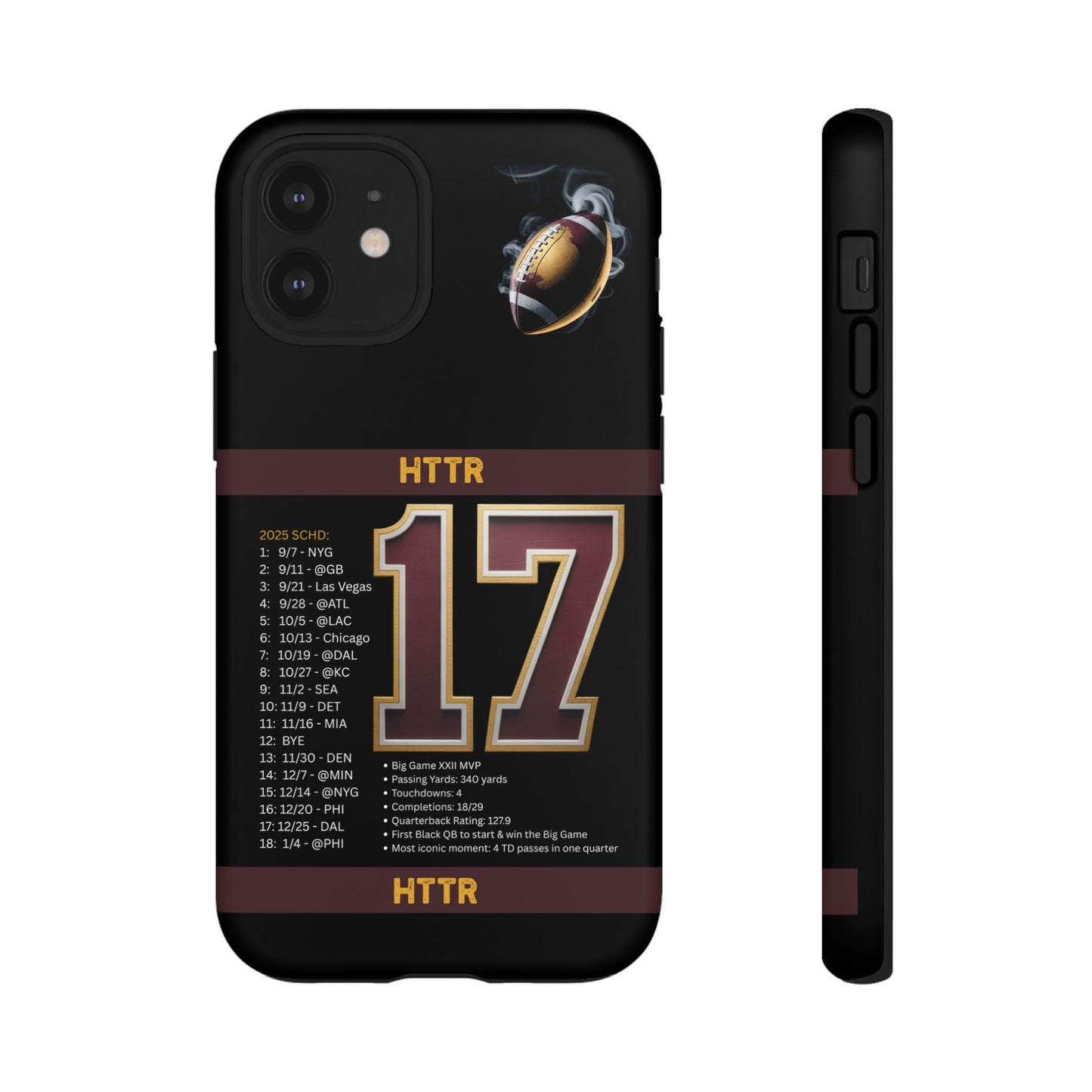 Washington Football Tough Cell Phone Case Cover for Apple iPhone Samsung Galaxy, Google Pixel, Sports Lover Gift, Team Spirit Accessory, Unique Phone Cover, Game Day Case Design, Retro Legends DC Sports HTTR Fan Merchandise