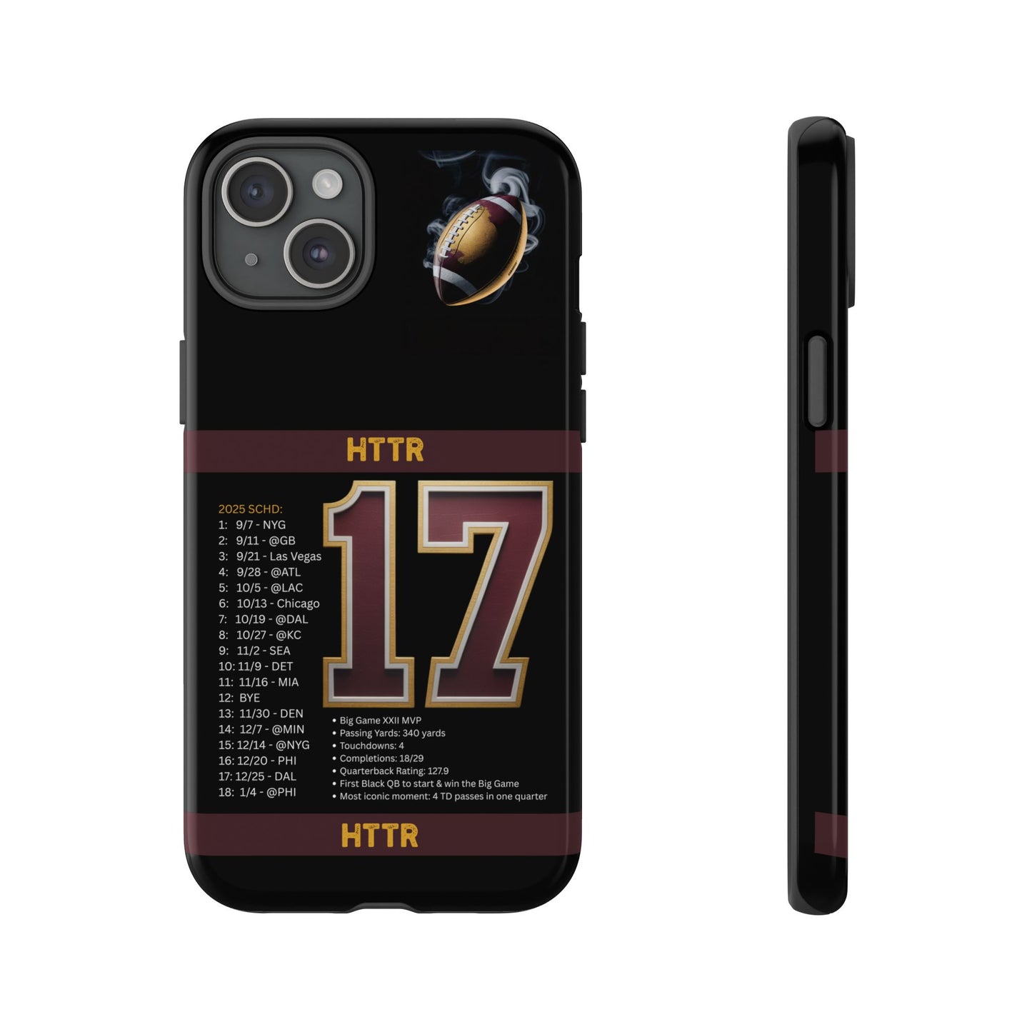 Washington Football Tough Cell Phone Case Cover for Apple iPhone Samsung Galaxy, Google Pixel, Sports Lover Gift, Team Spirit Accessory, Unique Phone Cover, Game Day Case Design, Retro Legends DC Sports HTTR Fan Merchandise