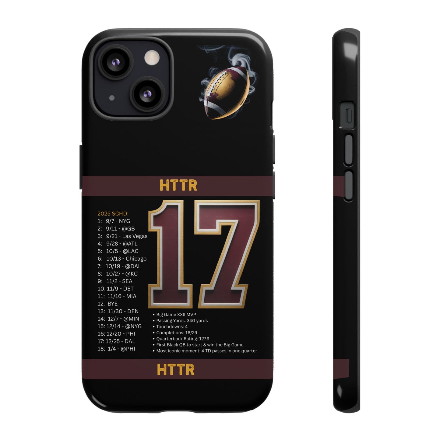 Washington Football Tough Cell Phone Case Cover for Apple iPhone Samsung Galaxy, Google Pixel, Sports Lover Gift, Team Spirit Accessory, Unique Phone Cover, Game Day Case Design, Retro Legends DC Sports HTTR Fan Merchandise
