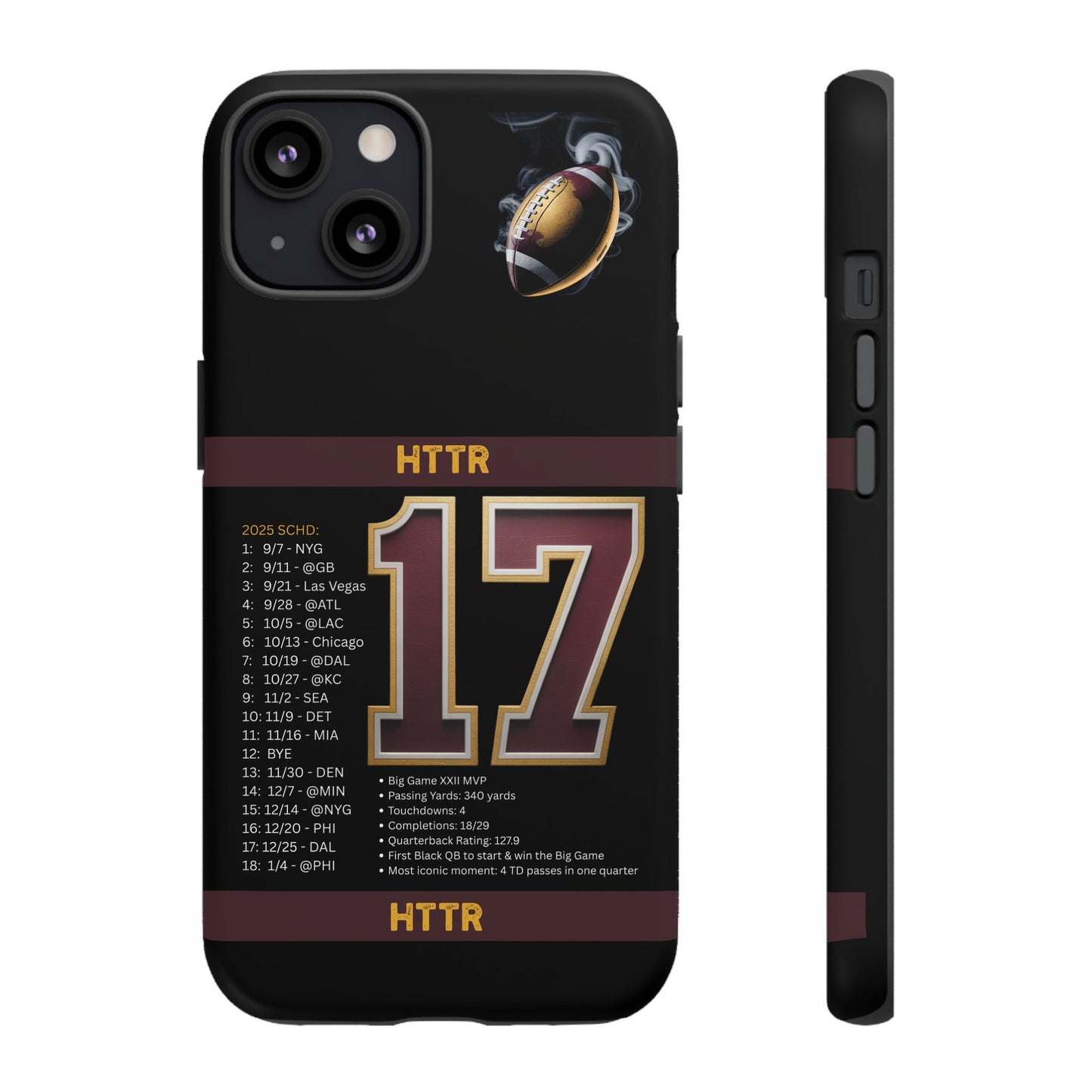Washington Football Tough Cell Phone Case Cover for Apple iPhone Samsung Galaxy, Google Pixel, Sports Lover Gift, Team Spirit Accessory, Unique Phone Cover, Game Day Case Design, Retro Legends DC Sports HTTR Fan Merchandise
