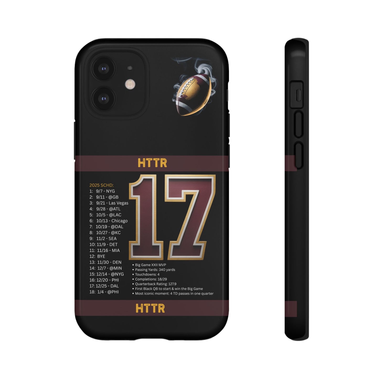Washington Football Tough Cell Phone Case Cover for Apple iPhone Samsung Galaxy, Google Pixel, Sports Lover Gift, Team Spirit Accessory, Unique Phone Cover, Game Day Case Design, Retro Legends DC Sports HTTR Fan Merchandise