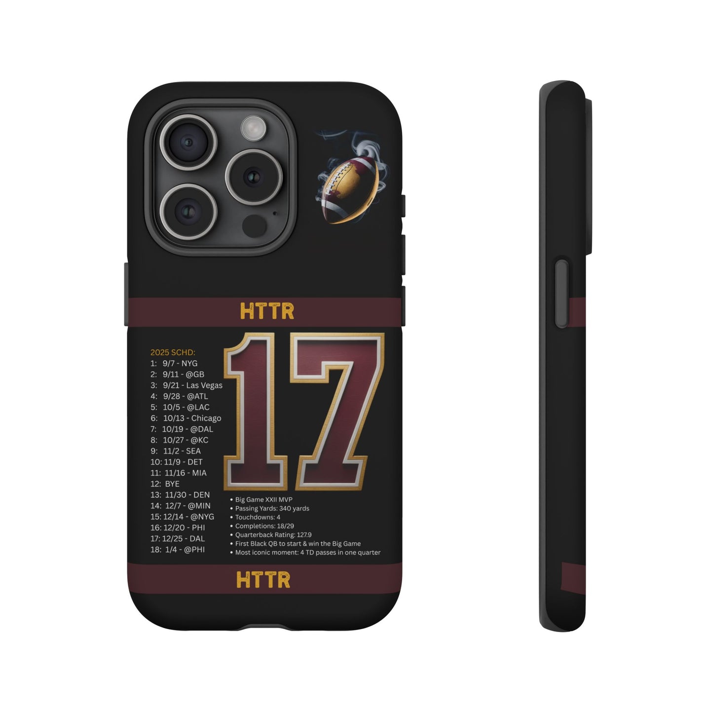 Washington Football Tough Cell Phone Case Cover for Apple iPhone Samsung Galaxy, Google Pixel, Sports Lover Gift, Team Spirit Accessory, Unique Phone Cover, Game Day Case Design, Retro Legends DC Sports HTTR Fan Merchandise