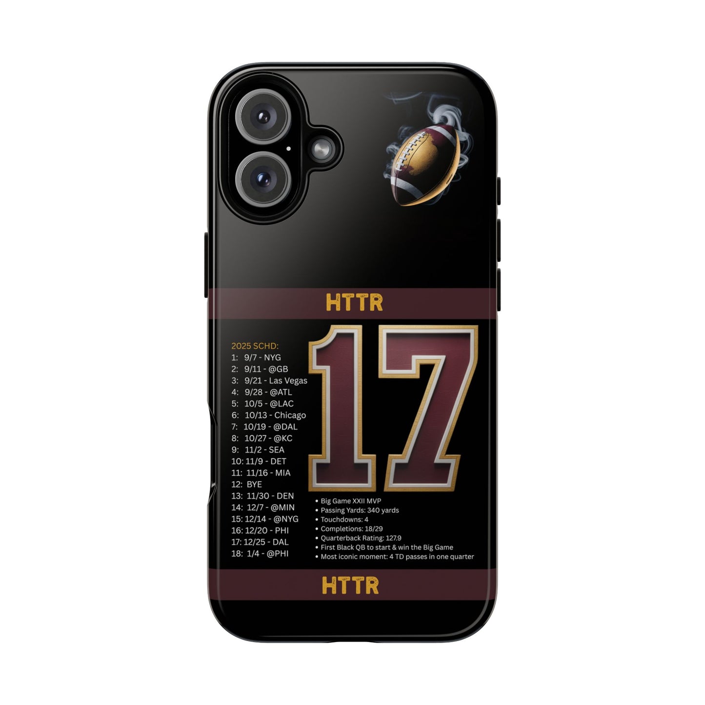 Washington Football Tough Cell Phone Case Cover for Apple iPhone Samsung Galaxy, Google Pixel, Sports Lover Gift, Team Spirit Accessory, Unique Phone Cover, Game Day Case Design, Retro Legends DC Sports HTTR Fan Merchandise