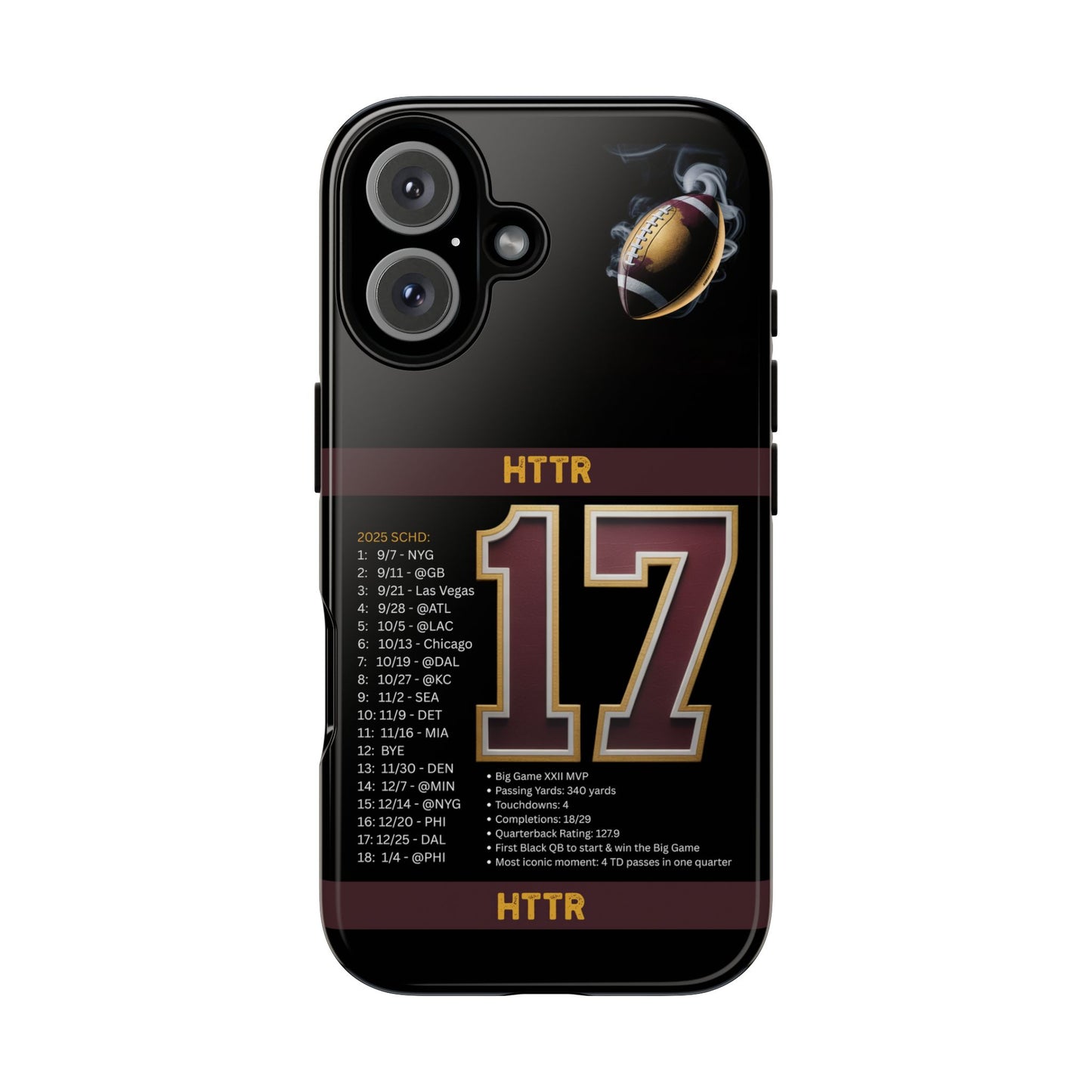 Washington Football Tough Cell Phone Case Cover for Apple iPhone Samsung Galaxy, Google Pixel, Sports Lover Gift, Team Spirit Accessory, Unique Phone Cover, Game Day Case Design, Retro Legends DC Sports HTTR Fan Merchandise