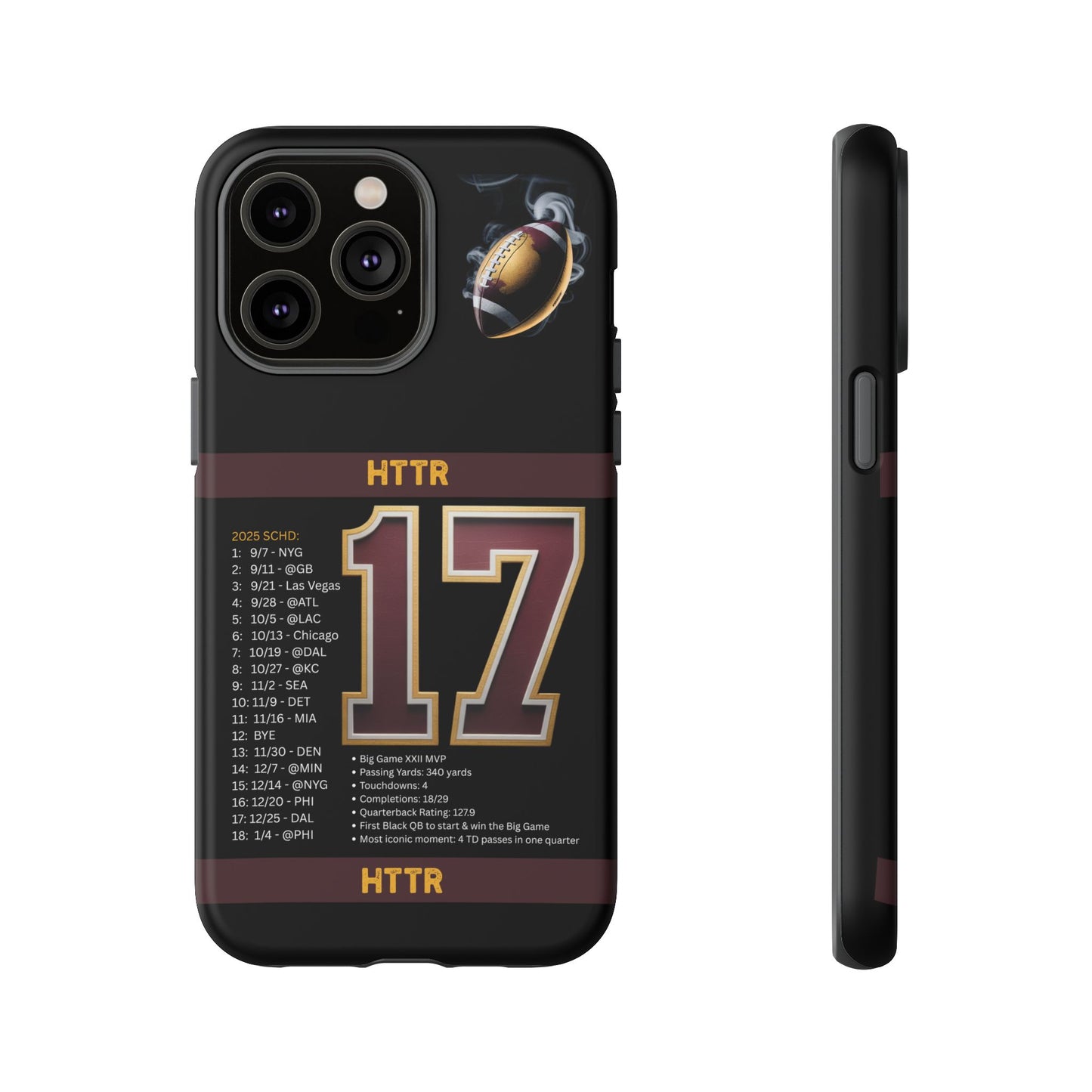 Washington Football Tough Cell Phone Case Cover for Apple iPhone Samsung Galaxy, Google Pixel, Sports Lover Gift, Team Spirit Accessory, Unique Phone Cover, Game Day Case Design, Retro Legends DC Sports HTTR Fan Merchandise
