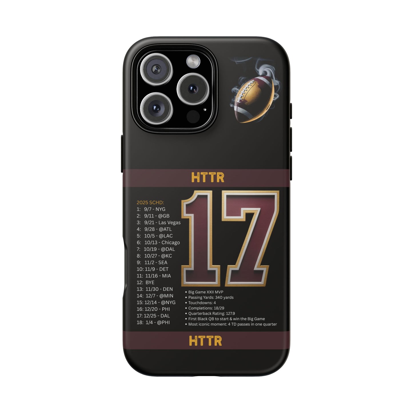 Washington Football Tough Cell Phone Case Cover for Apple iPhone Samsung Galaxy, Google Pixel, Sports Lover Gift, Team Spirit Accessory, Unique Phone Cover, Game Day Case Design, Retro Legends DC Sports HTTR Fan Merchandise