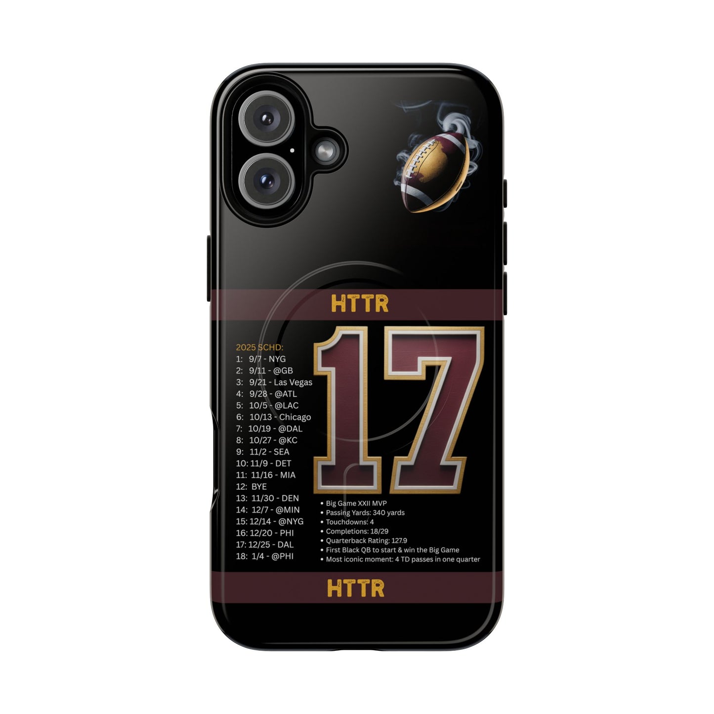 Washington Football Tough Magnetic Phone Case for Apple iPhone, MagSafe