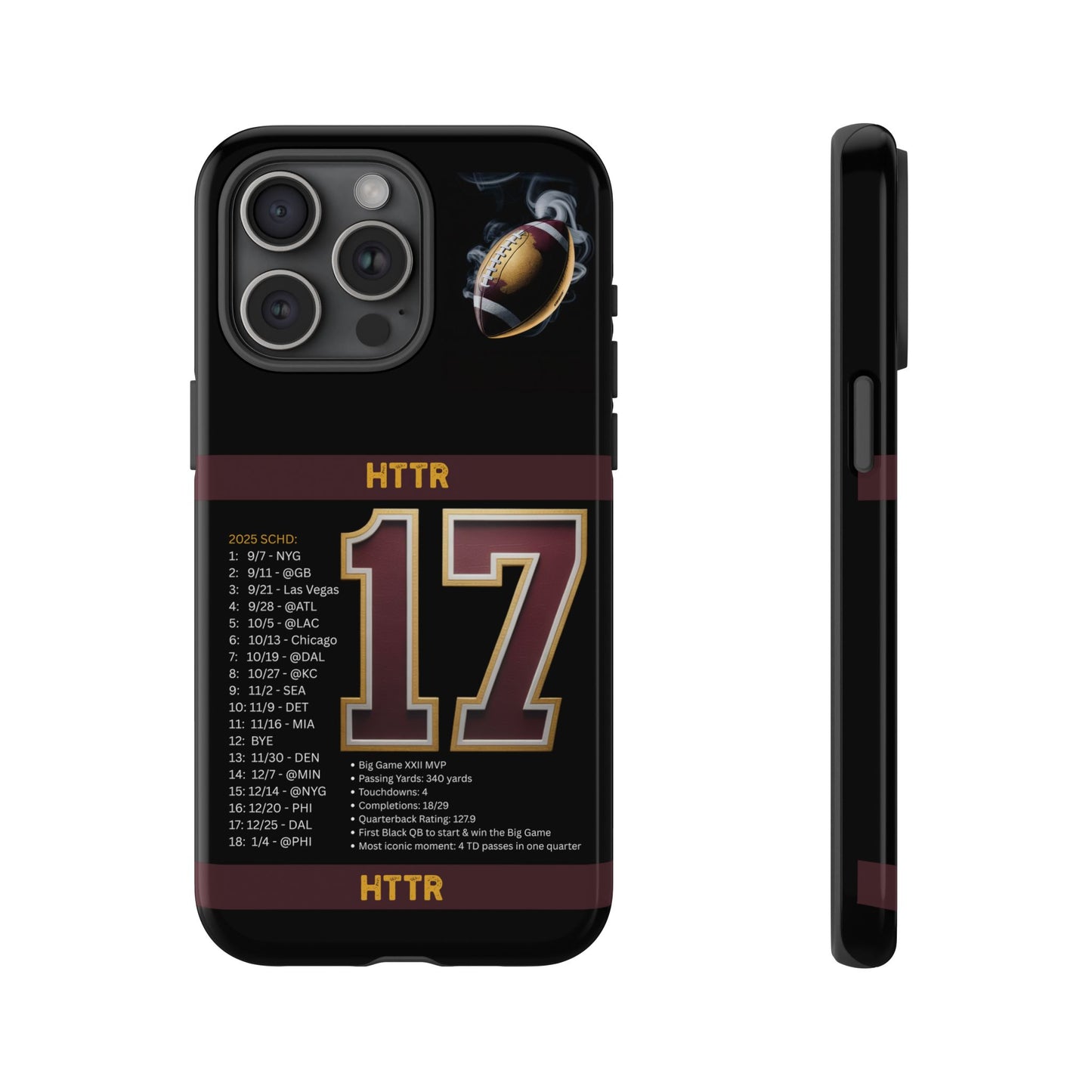 Washington Football Tough Cell Phone Case Cover for Apple iPhone Samsung Galaxy, Google Pixel, Sports Lover Gift, Team Spirit Accessory, Unique Phone Cover, Game Day Case Design, Retro Legends DC Sports HTTR Fan Merchandise
