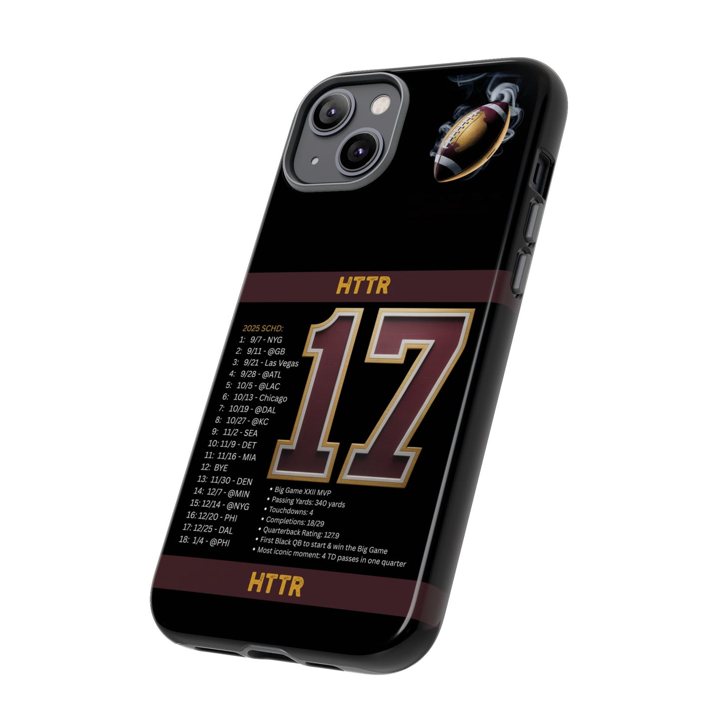 Washington Football Tough Cell Phone Case Cover for Apple iPhone Samsung Galaxy, Google Pixel, Sports Lover Gift, Team Spirit Accessory, Unique Phone Cover, Game Day Case Design, Retro Legends DC Sports HTTR Fan Merchandise